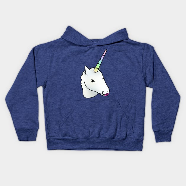 Lilian the Unicorn Kids Hoodie by doublebeta